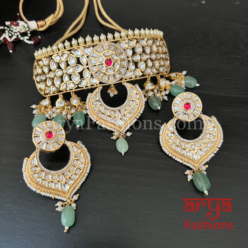 Manisha Jewellery Gold Plated Bridal Choker Necklace Set